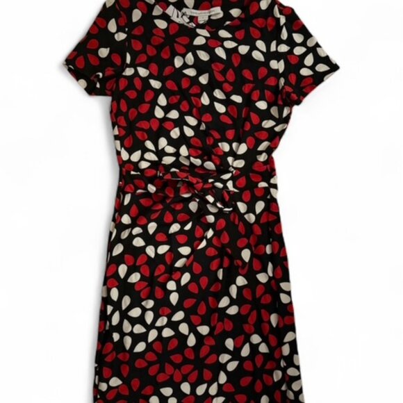 NWT Diane Von Furstenberg Zoe Dress Size 0 Floral Petals Poppy D844601L15X - Picture 1 of 9